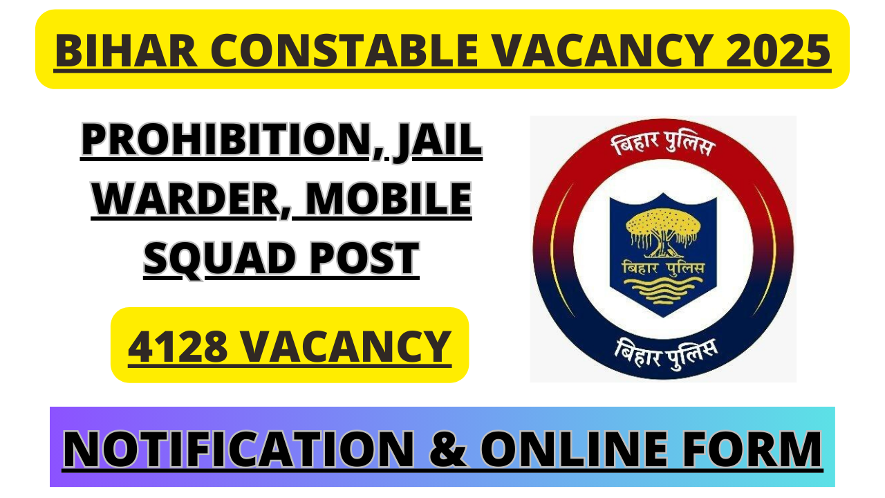 Bihar Police Prohibition Constable Recruitment 2025