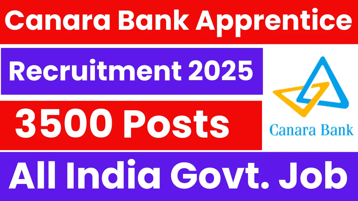Canara Bank Apprentice Recruitment 2025