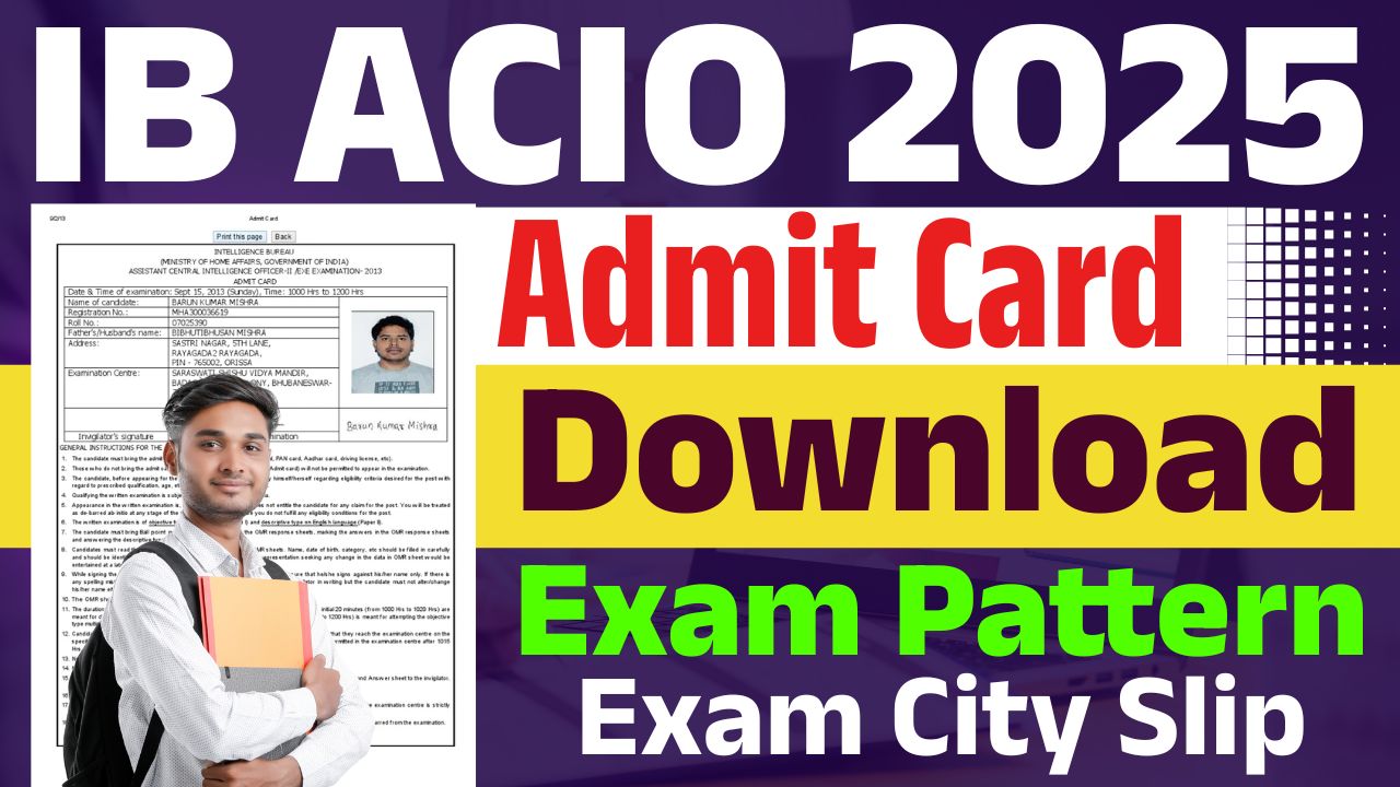 IB ACIO Grade 2 Admit Card 2025 OUT