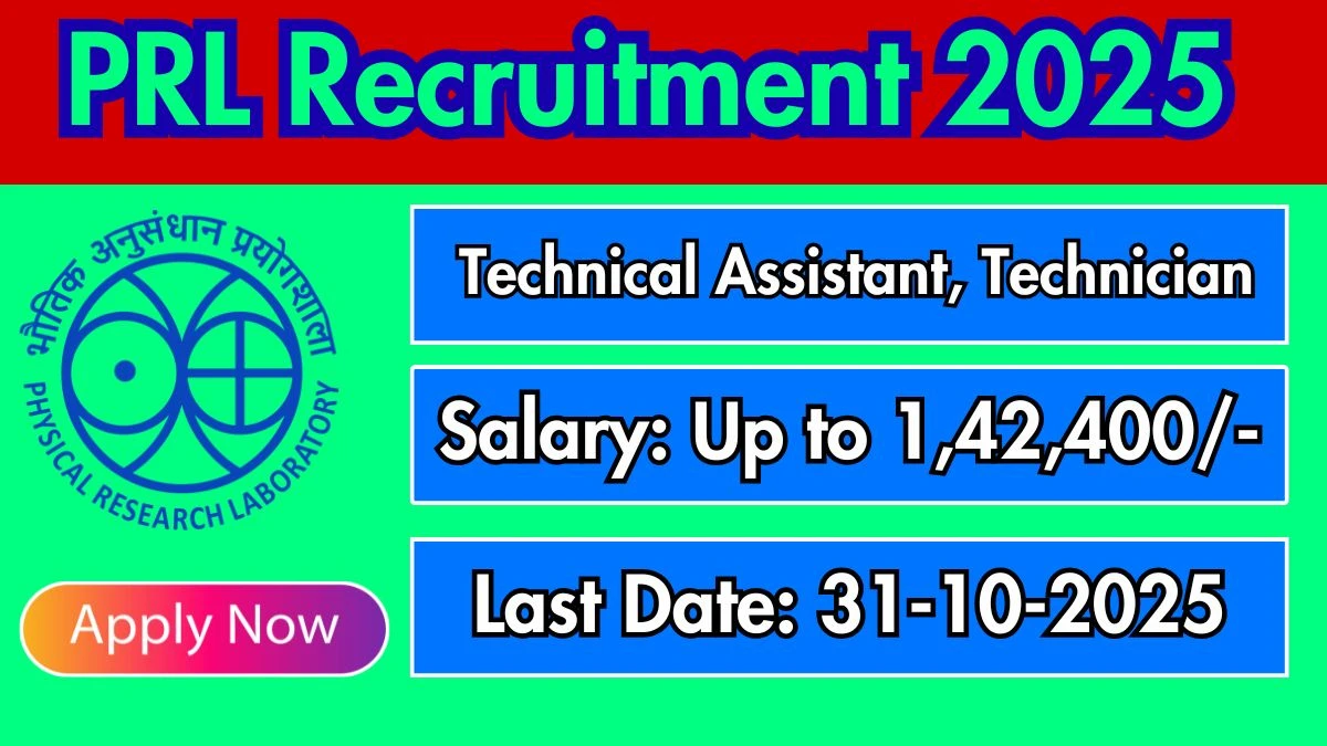 ISRO PRL Recruitment 2025