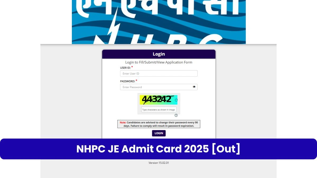 NHPC JE Admit Card 2025 Out