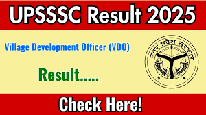 UPSSSC VDO Result 2025 Out