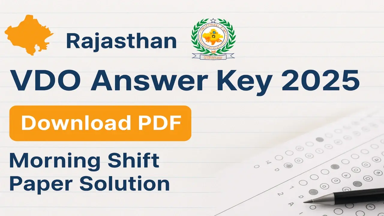 Rajasthan VDO 2 November 2025 Question Paper and Answer Key