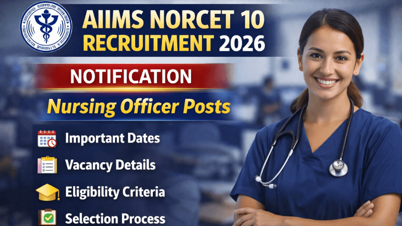 AIIMS NORCET 10 Recruitment 2026