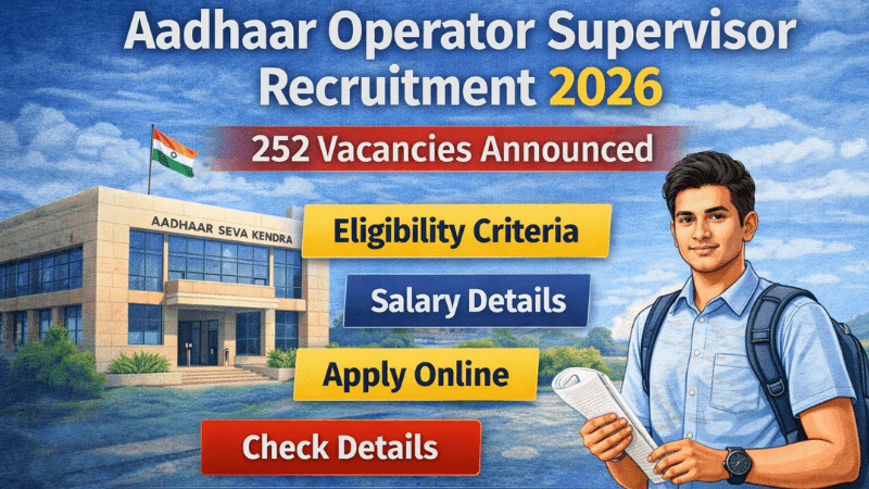 Aadhaar Operator Supervisor Recruitment