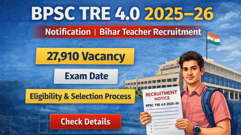 BPSC TRE 4.0 Recruitment 2026