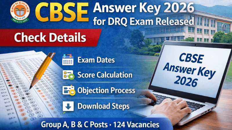 CBSE Recruitment Answer Key 2026