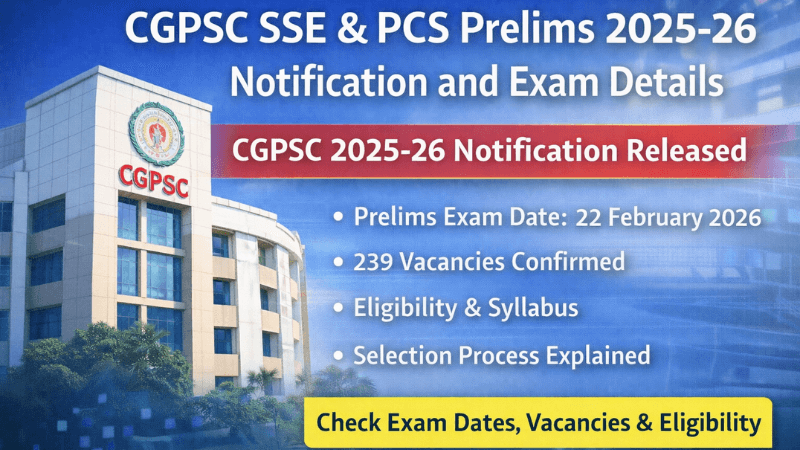 CGPSC SSE & PCS Prelims 2025-26