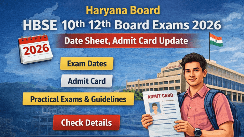 HBSE 10th 12th Date Sheet 2026